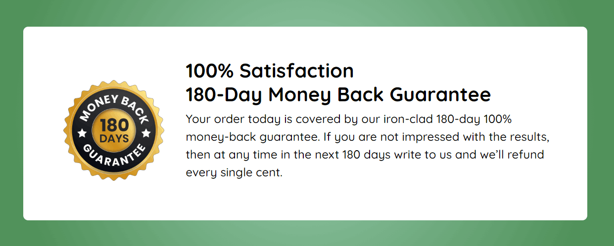 fast lean pro 180 days money back guarantee